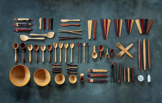 Plastic free wooden utensils from Early Wood Designs